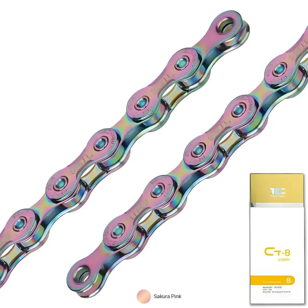 TEC CT-8 7-8 Vites Uyumlu Zincir Sakura Pink 1/2''x3/32'' 116 Link KMCCT8PINK