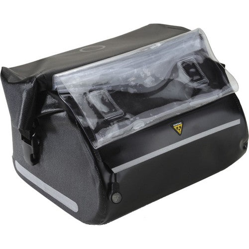 Сумка на руль велосипеда Topeak Drybag, черная с чехлом для карт