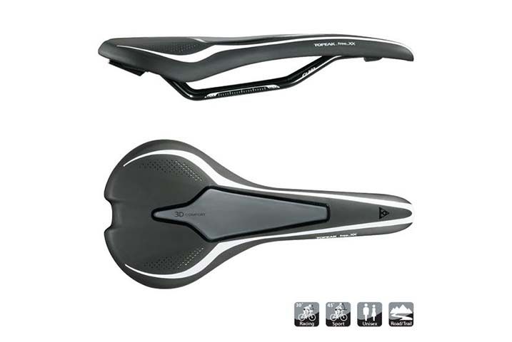 Бесшовное велосипедное седло Topeak Free XX TS-XX02BW 3D Comfort 290 г