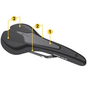 Бесшовное велосипедное седло Topeak Free XX TS-XX02BW 3D Comfort 290 г