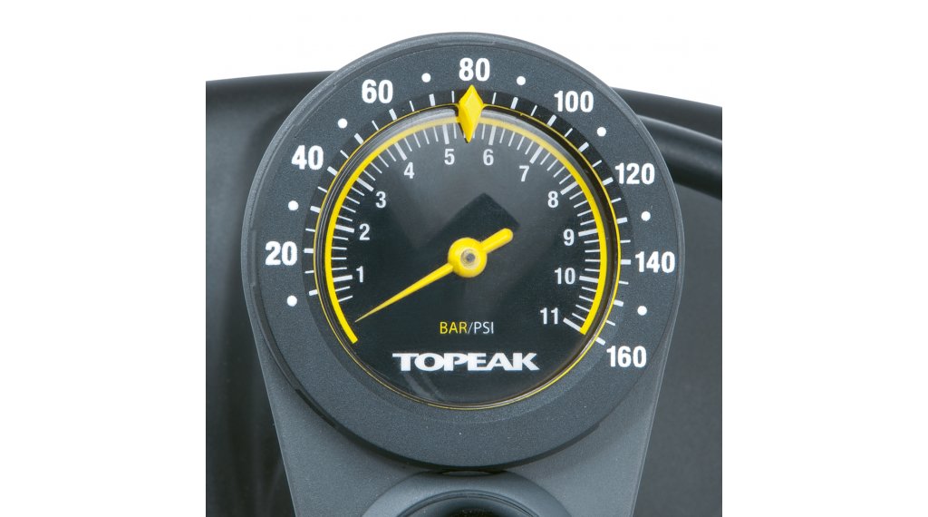 Велосипедный насос Topeak Joeblow Max HP на пьедестале, серый с индикатором
