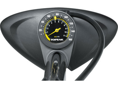 Велосипедный насос Topeak Joeblow Max HP на пьедестале, серый с индикатором