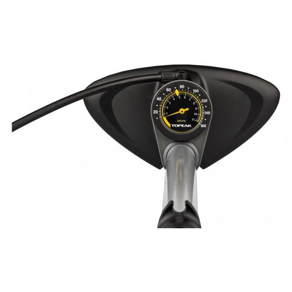Велосипедный насос Topeak Joeblow Max HP на пьедестале, черный с индикатором