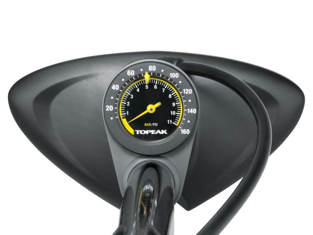Велосипедный насос Topeak Joeblow Max HP на пьедестале, черный с индикатором