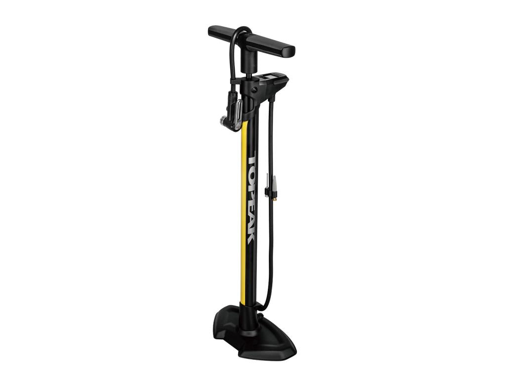 Цифровой велосипедный насос Topeak JoeBlow Pro на пьедестале Smarthead Dx3 TJB-PRO-DG Черный Желтый
