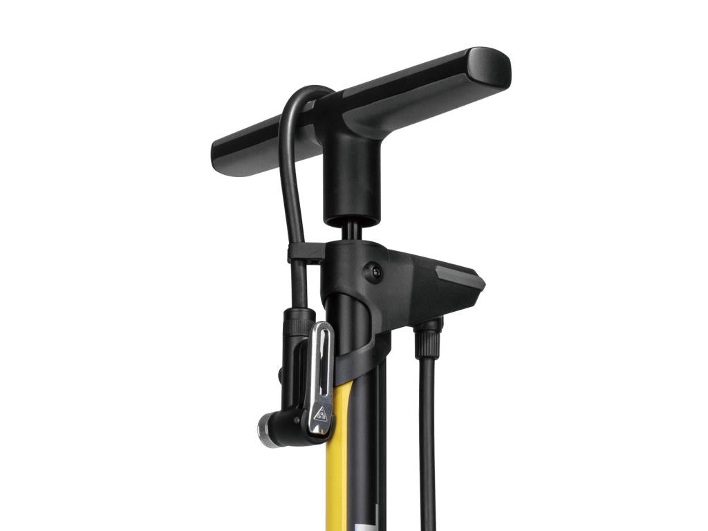 Цифровой велосипедный насос Topeak JoeBlow Pro на пьедестале Smarthead Dx3 TJB-PRO-DG Черный Желтый