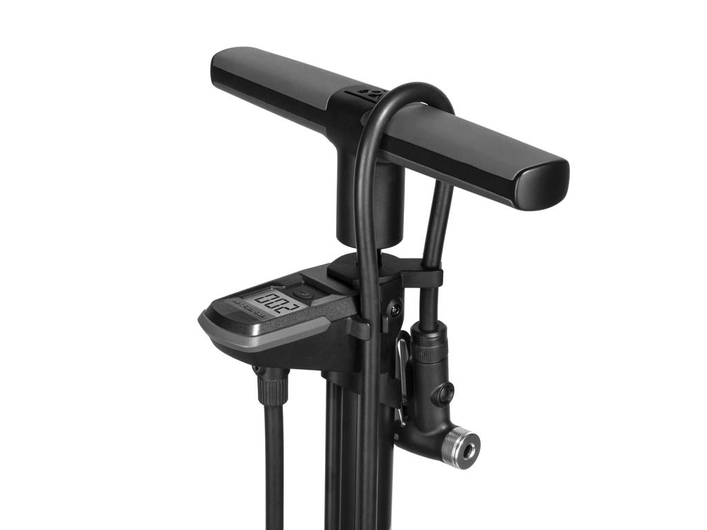 Цифровой велосипедный насос Topeak JoeBlow Pro на пьедестале Smarthead Dx3 TJB-PRO-DG Черный Желтый