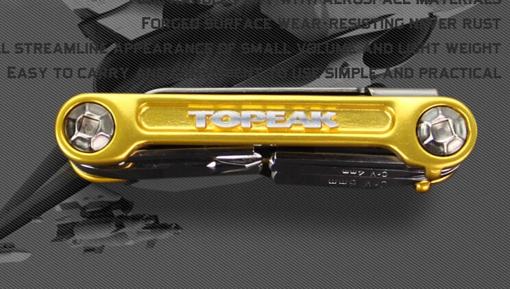 Topeak Mini 9 Pro Многофункциональный 9-функциональный велосипедный набор карманных ножей Allen, желтый TT2551GD