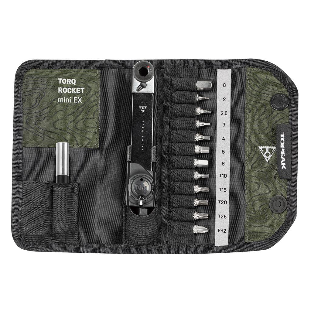 Динамометрический инструмент Topeak Torq Rocket Mini EX 2-10 Нм TT2622, 11 различных бит 250494
