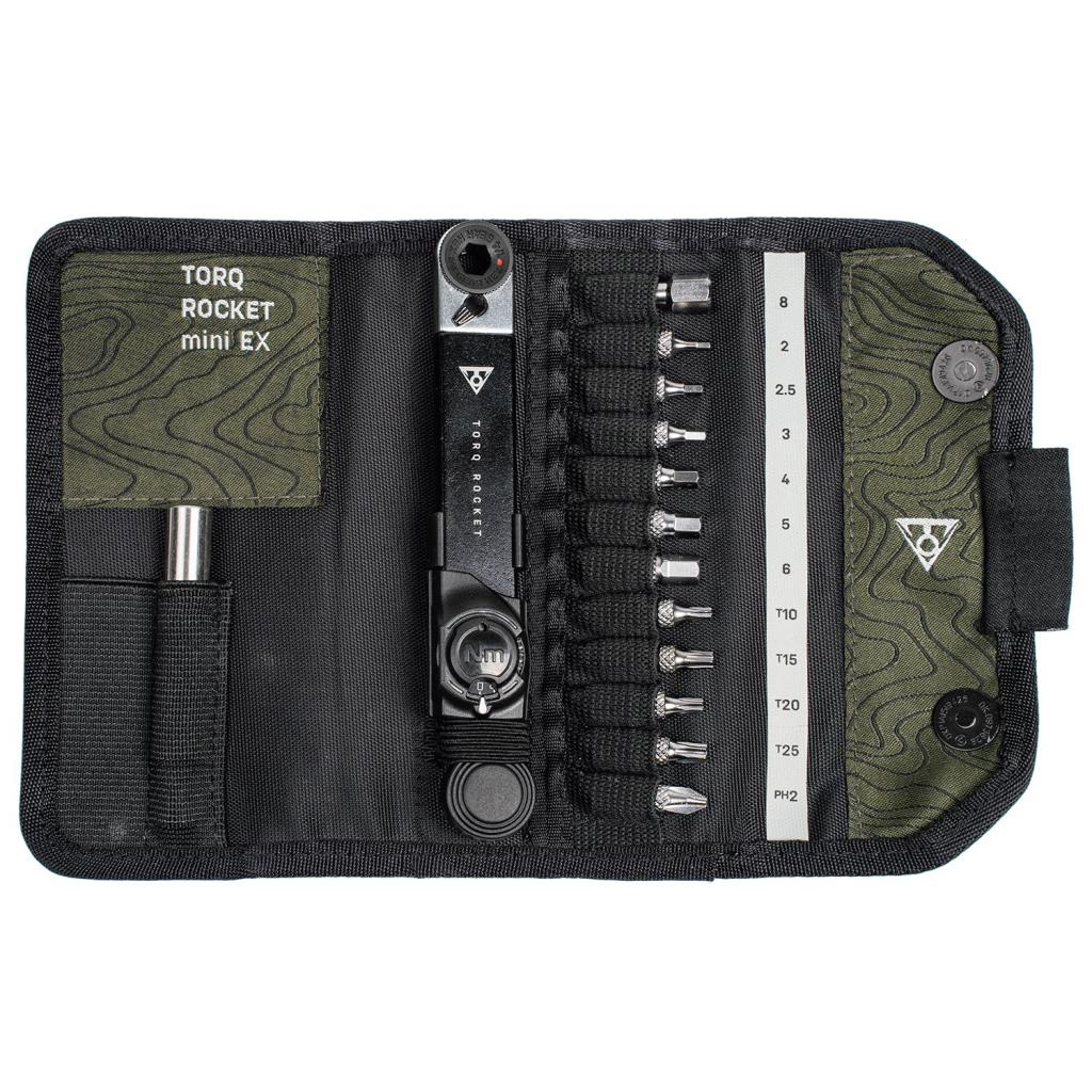 Динамометрический инструмент Topeak Torq Rocket Mini EX 2-10 Нм TT2622, 11 различных бит 250494