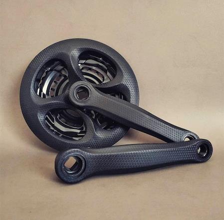 UGR 3-Piece Crankset Carbon Patterned 42-34-24