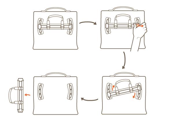 VAUDE PLUG AND RIDE 2.0 BAG CLIP SET