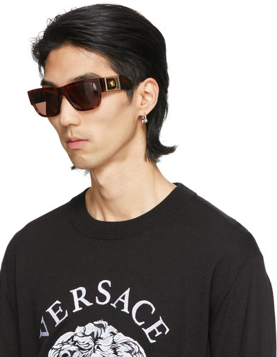 Versace 0VE4406 Солнцезащитные очки GB1/87 Черные Темно-Серые 56 Ekartman