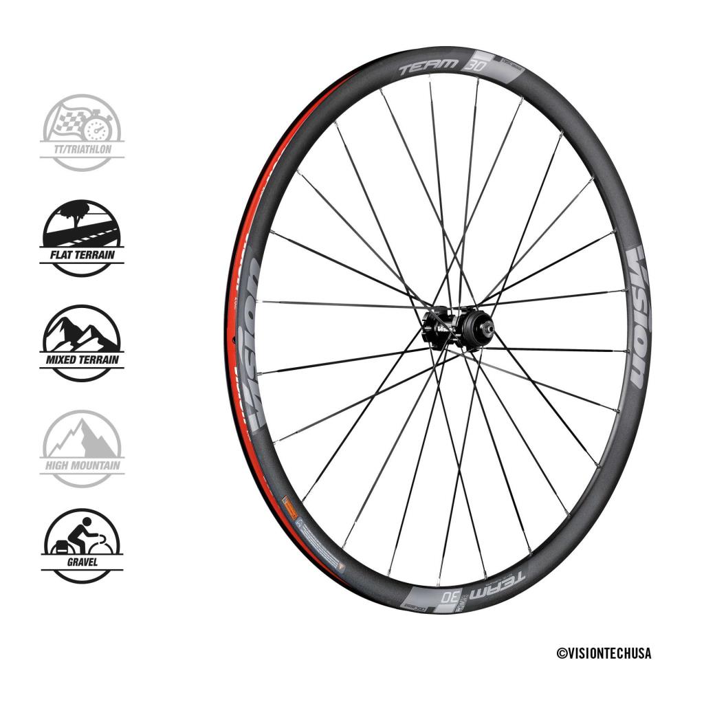 Vision Team 30 DB Centerlock Rim Set CH-TR SH11 24x24H 710-0115111051
