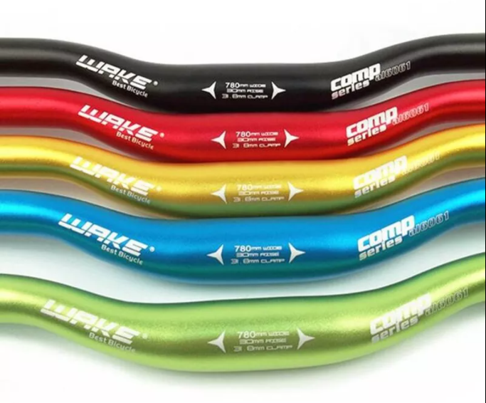 Wake Bicycle Handlebar 780mm 31.8mm 30mm Rise Different Colors