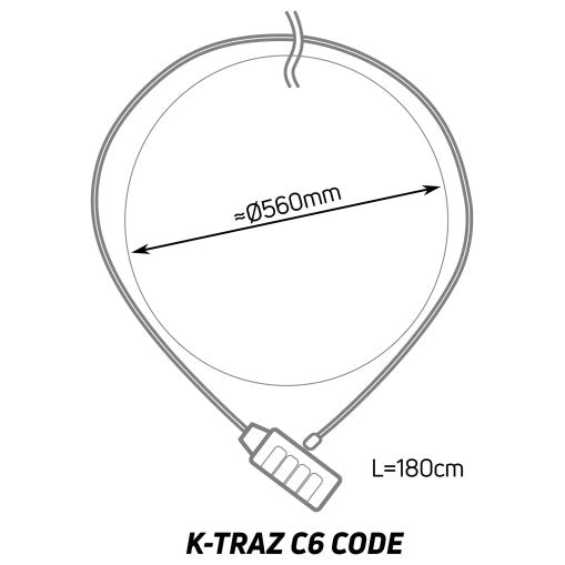 Zefal Şifreli Bisiklet Kilidi K-Traz C6 Code