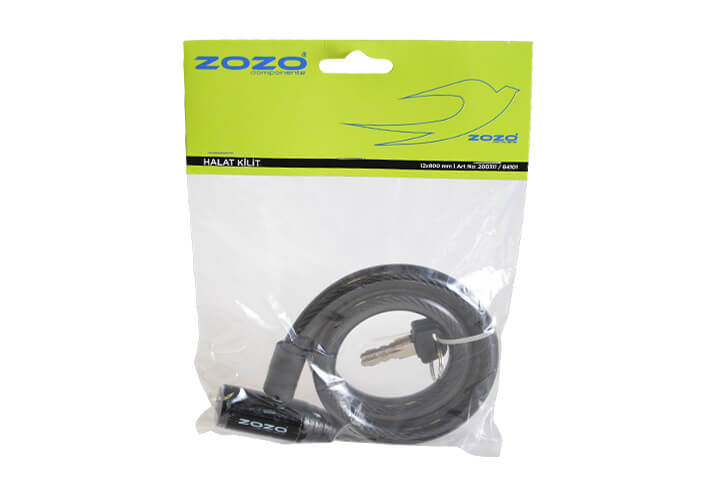 Zozo 12x80 Bicycle Lock with Key