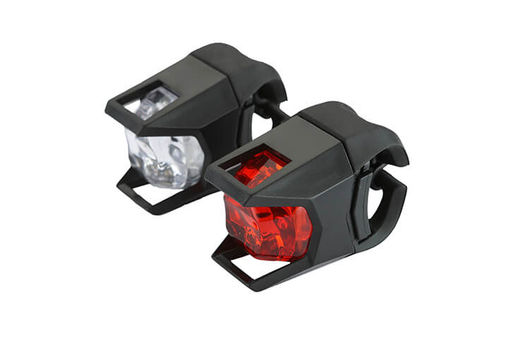 Zozo 3005 Front Rear Flashing Light Set Black