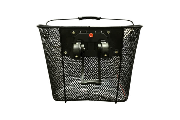 Zozo Bicycle Basket with Attachment Black 25.4 and 31.8 Compatible