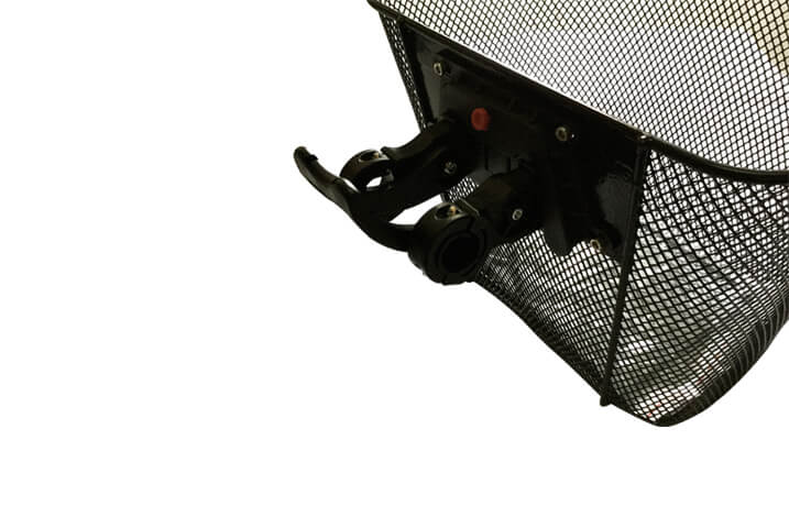 Zozo Bicycle Basket with Attachment Black 25.4 and 31.8 Compatible