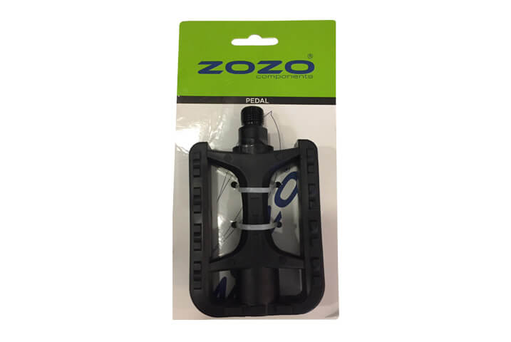 Zozo FP-804 Plastic Bicycle Pedal Ball Black 9/16 Standard