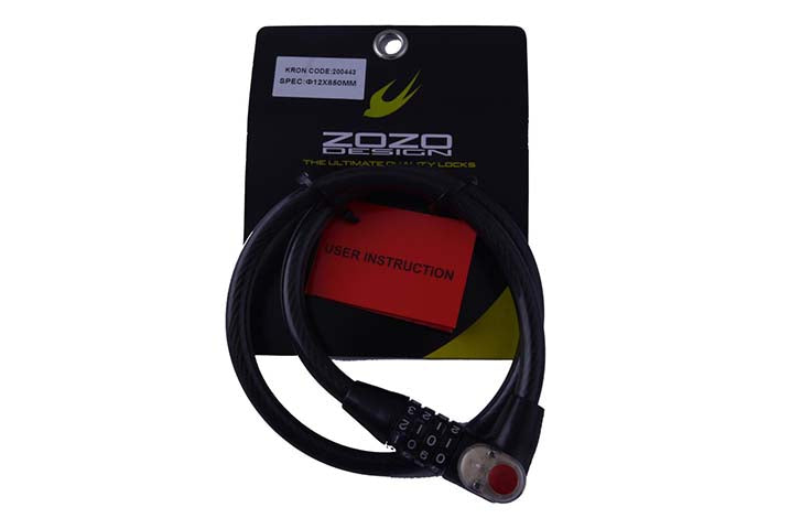 Zozo Combination Bicycle Lock 12x850mm 5040
