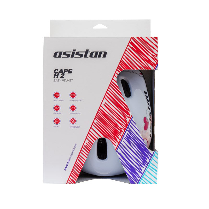 Asistan Cape H2 Bisiklet Çocuk Kaskı Beyaz XXS 44-48cm