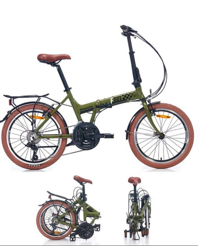 Bianchi F021 20 Wheels V-Brake 21 Gears 2023 Model Aluminum Folding Bicycle 