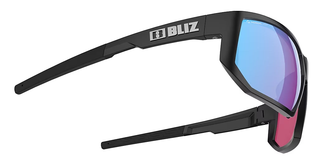 BLIZ Arrow Güneş Gözlüğü Matt Black Frame Nano Optics Nordic Light Begonia Violet With Blue Multi Lens ZB70140263