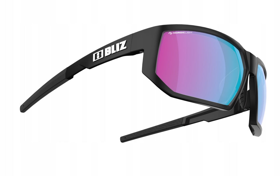 BLIZ Arrow Güneş Gözlüğü Matt Black Frame Nano Optics Nordic Light Begonia Violet With Blue Multi Lens ZB70140263