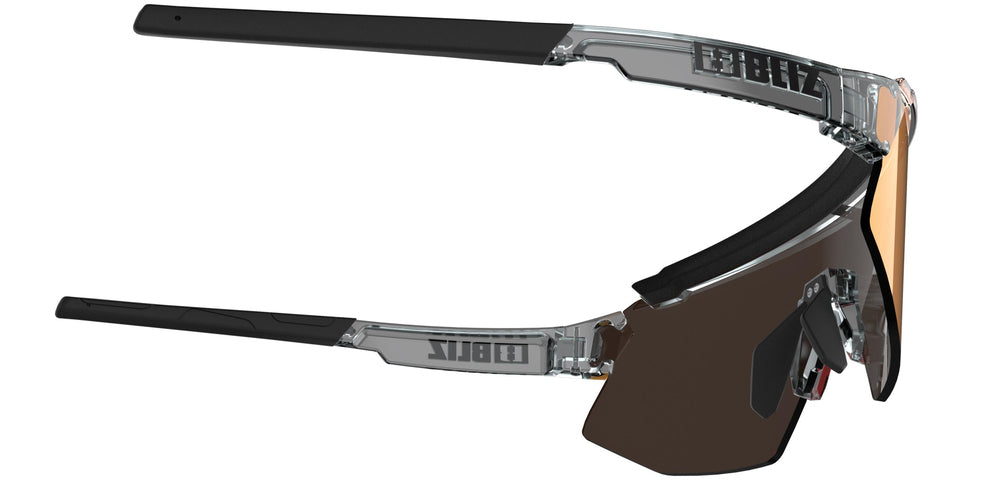 BLIZ Breeze Güneş Gözlüğü Transparent Dark Grey Frame Brown With Red Multi Lens ZB70020641