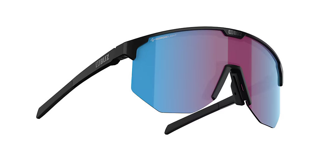 BLIZ Hero Güneş Gözlüğü Nano Optics Nordic Light Matt Black Frame Begonia With Blue Multi Lens ZB70100242