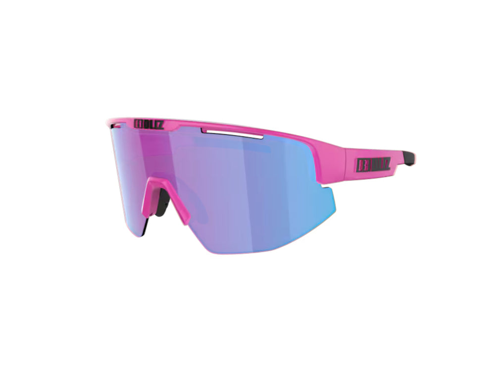 BLIZ Matrix Güneş Gözlüğü Matt NeonRose Rose Violet Blue Mirror Lens ZB70040633