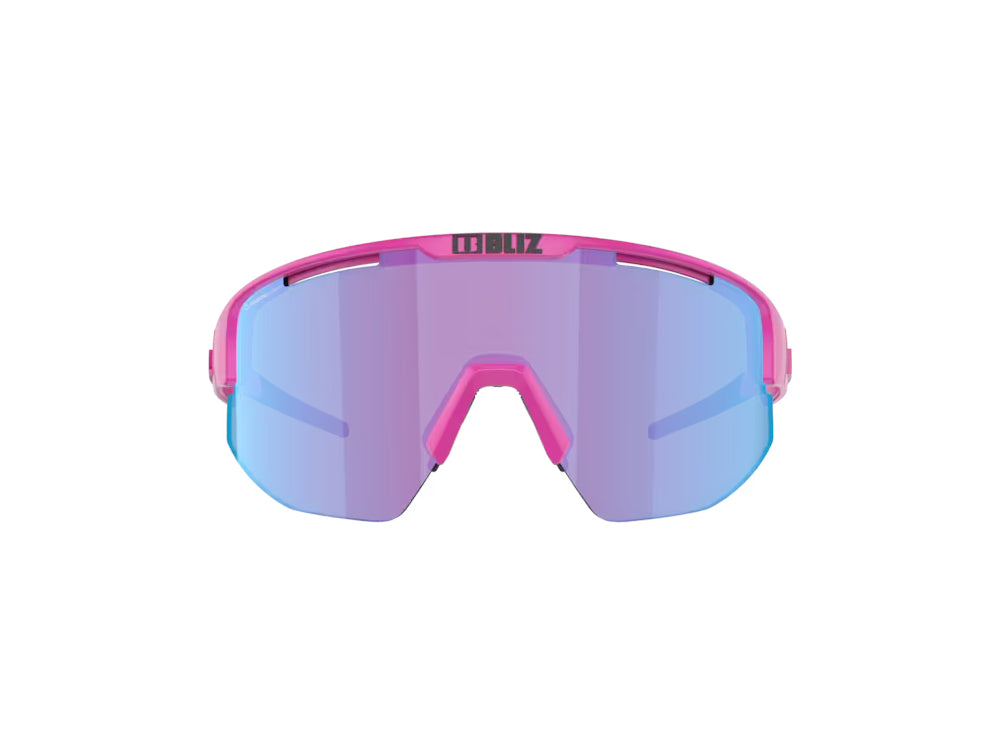 BLIZ Matrix Güneş Gözlüğü Matt NeonRose Rose Violet Blue Mirror Lens ZB70040633