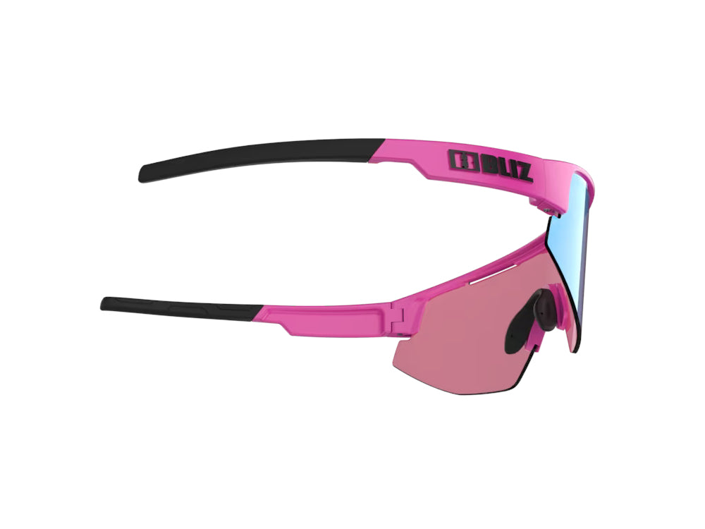 BLIZ Matrix Güneş Gözlüğü Matt NeonRose Rose Violet Blue Mirror Lens ZB70040633