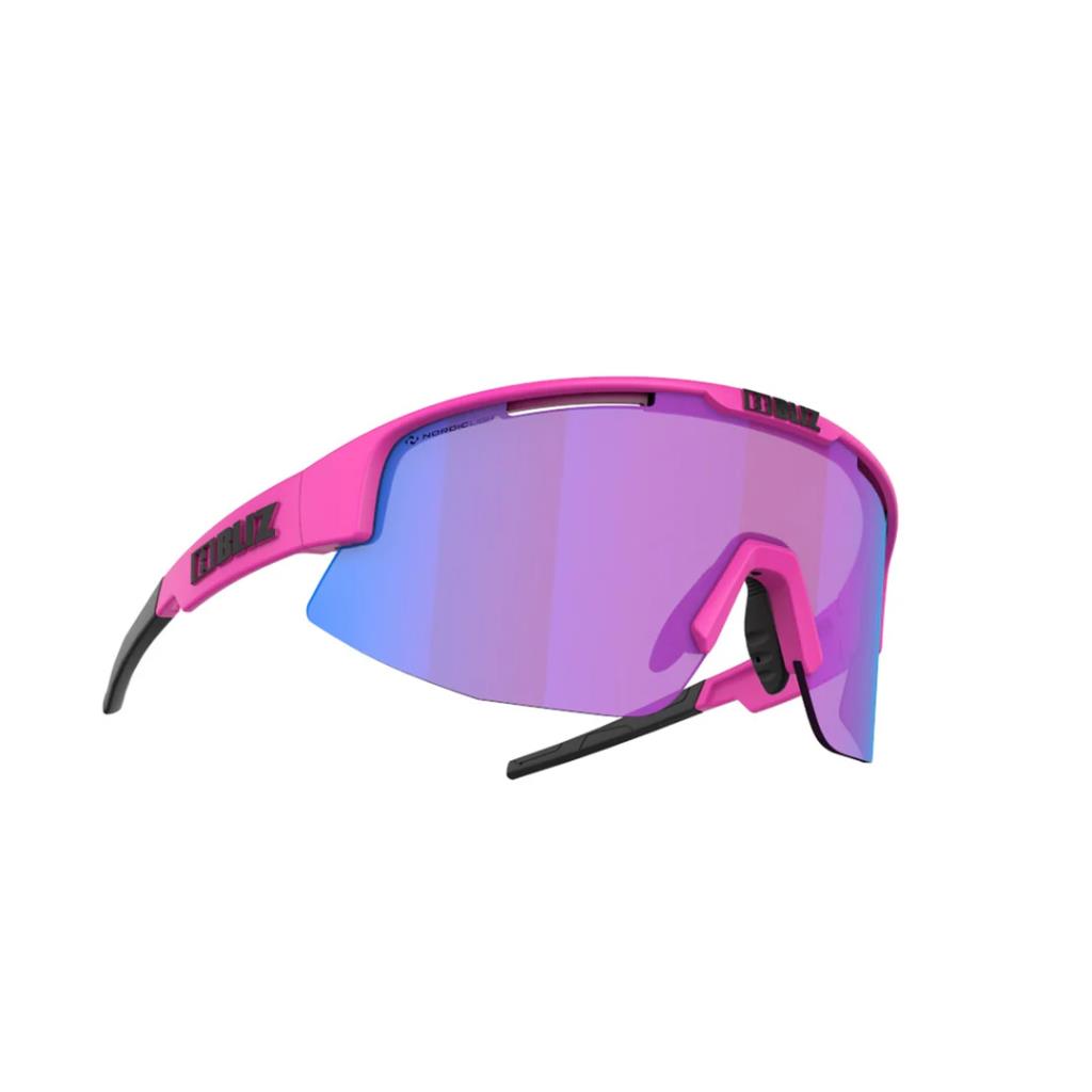 BLIZ Matrix Güneş Gözlüğü Matt NeonRose Rose Violet Blue Mirror Lens ZB70040633