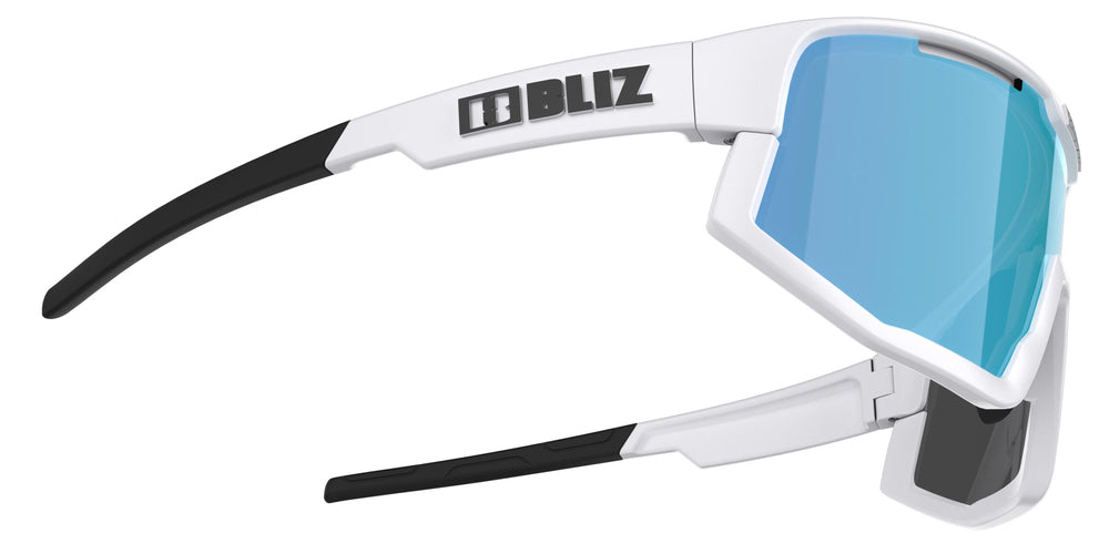 BLIZ Vision Optical Adapter Compatible Sunglasses Matt White Frame Smoke With Blue Multi Lens ZB70010437