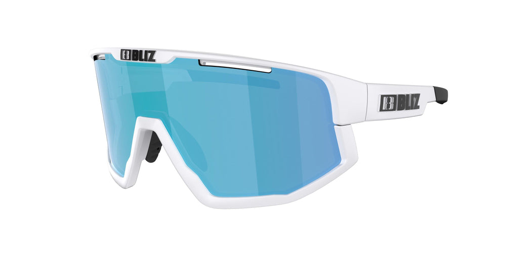 BLIZ Vision Optical Adapter Compatible Sunglasses Matt White Frame Smoke With Blue Multi Lens ZB70010437