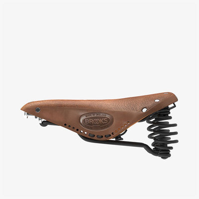Седло велосипедное кожаное с мягкой пружиной Brooks Flyer B396 A07210