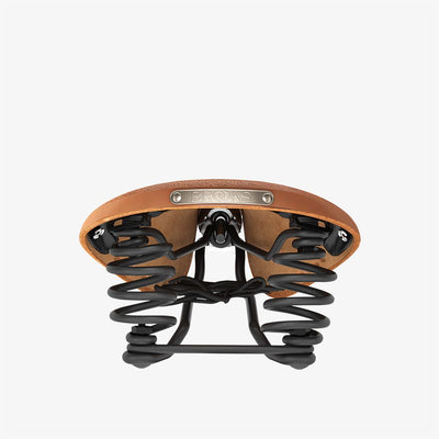 Седло велосипедное кожаное с мягкой пружиной Brooks Flyer B396 A07210