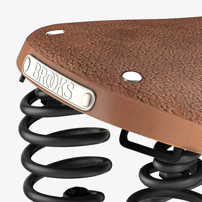 Седло велосипедное кожаное с мягкой пружиной Brooks Flyer B396 A07210