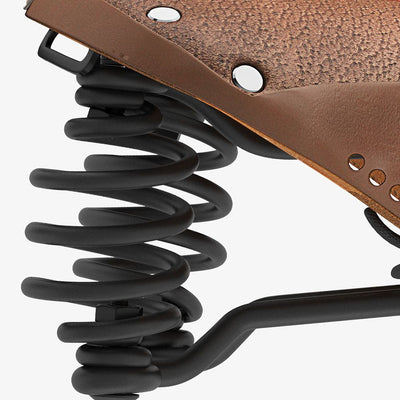 Седло велосипедное кожаное с мягкой пружиной Brooks Flyer B396 A07210