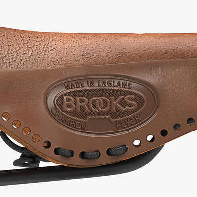 Седло велосипедное кожаное с мягкой пружиной Brooks Flyer B396 A07210