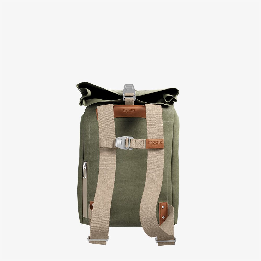 Brooks Pickwick Cotton Canvas Sırt Çantası 26LT Yeşil Kahve