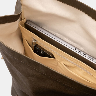 Brooks Pickwick Cotton Canvas Sırt Çantası Moss Kahverengi 26LT