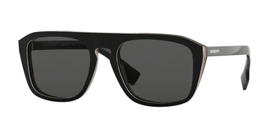 Burberry 0BE4286 Sunglasses 379887 Check Multilayer Black Gray 55 Ekartman
