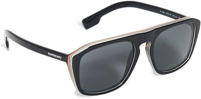 Burberry 0BE4286 Sunglasses 379887 Check Multilayer Black Gray 55 Ekartman