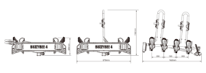 Buzz Rack Tow Bar Bicycle Carrier Buzzybee 4 Pcs 