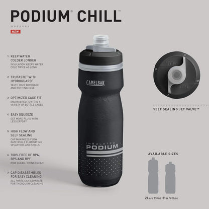 Camelbak Podium Chill Matara 620ml 21oz White Black H24333