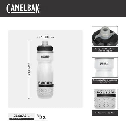 Camelbak Podium Chill Matara 710ml 24oz White Black H24094